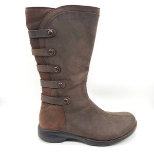 Merrell Captiva Launch 2 Boots Women's 9.5 Brown Leather Waterproof Riding Zip
